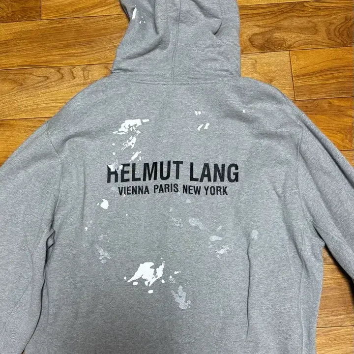 [BUNJANG] Helmut Lang Paint Splatter Hoodie Gray / (미사용정품) 헬무트 랭 페인트 스플래터 후드티 그레이