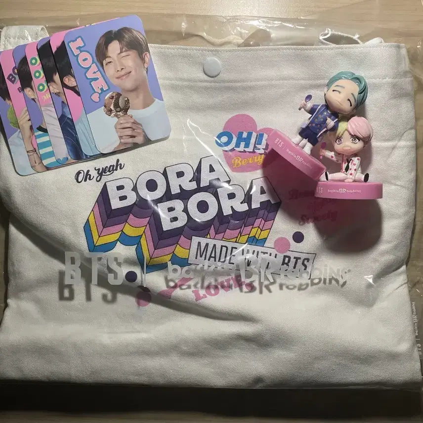 방탄소년단 배라 에코백 + 배라 포카 + 배라 피규어