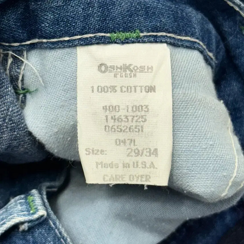 [BUNJANG] OSHKOSH Carpenter Work Denim Pants / 80-90s OSHKOSH 오시코시 카펜터 워크 데님팬츠 USA