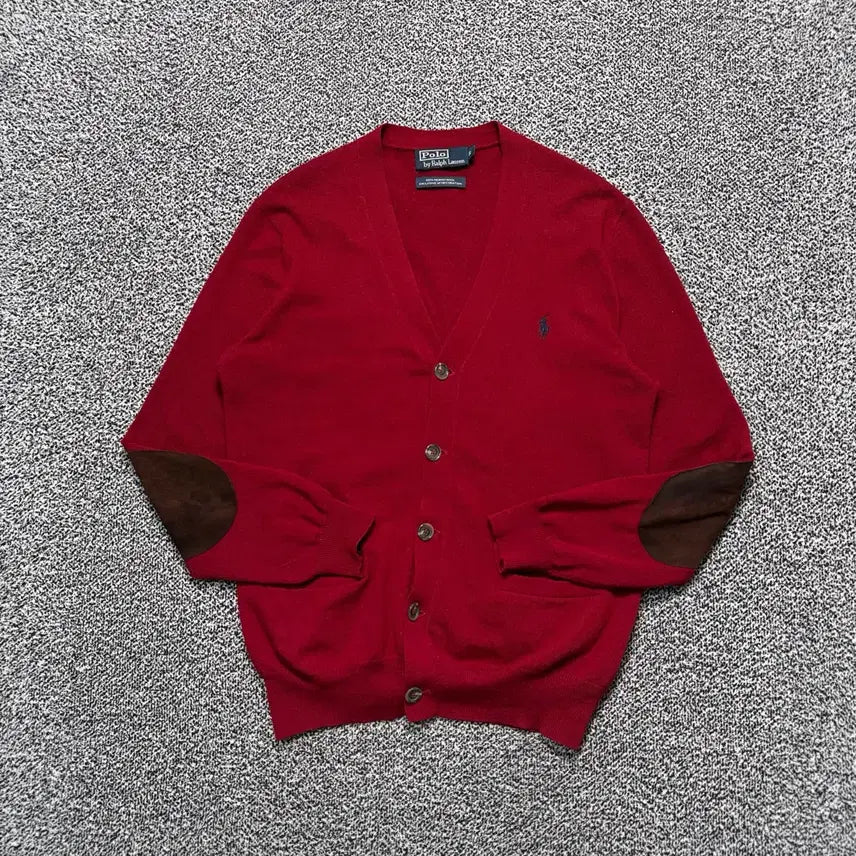 [SOLD OUT] Name : 폴로 랄프로렌 시그니처로고 엘보우패치 가디건 :)