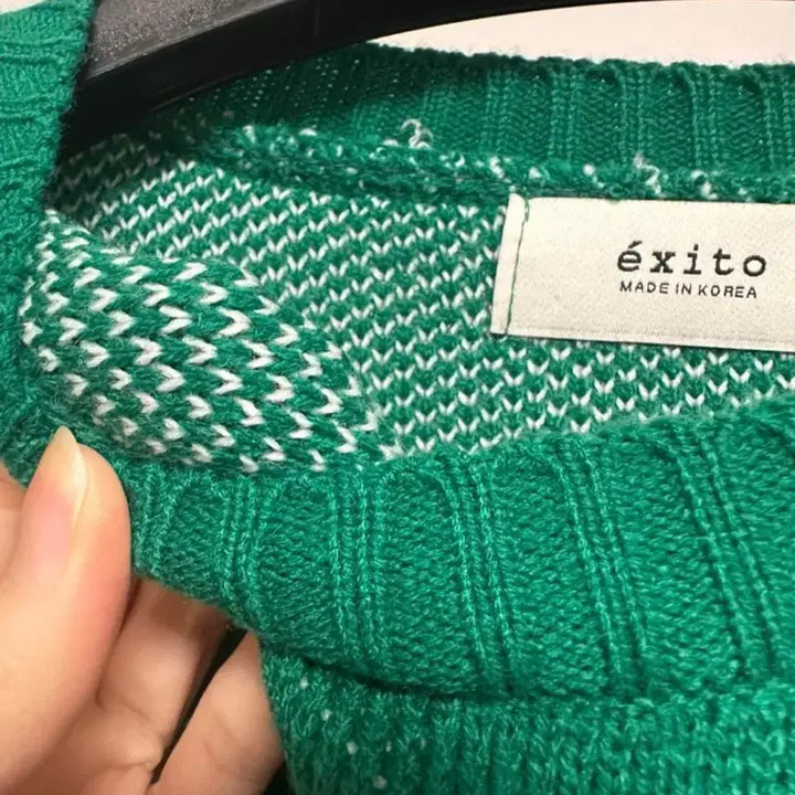 [BUNJANG] Unisex Lettering Knit / 초록 레터링 니트(남녀공용)