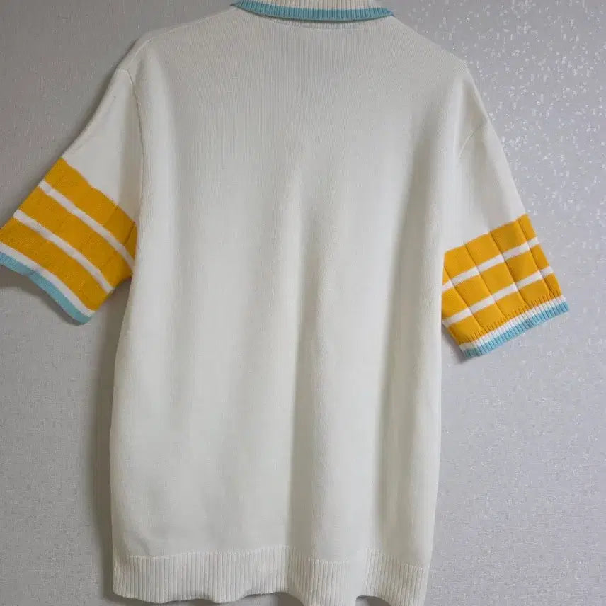 [BUNJANG] Lacoste White Knit Polo Shirt / 라코스테 화이트 반팔 니트 폴로티