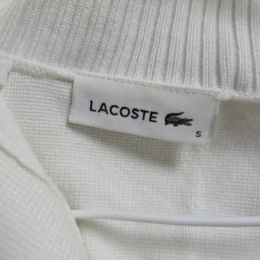 [BUNJANG] Lacoste White Knit Polo Shirt / 라코스테 화이트 반팔 니트 폴로티