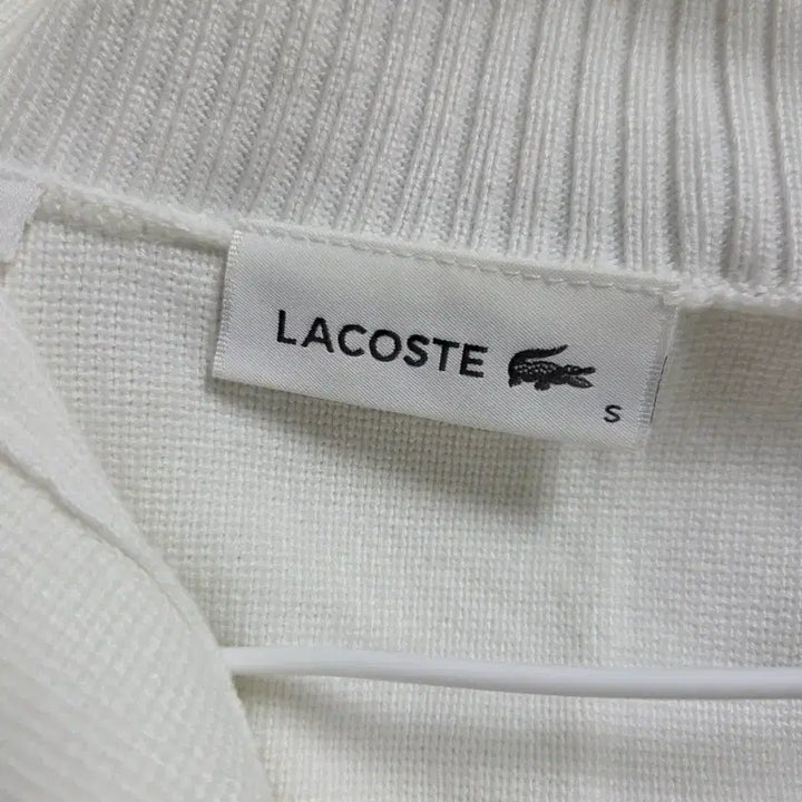 [BUNJANG] Lacoste White Knit Polo Shirt / 라코스테 화이트 반팔 니트 폴로티