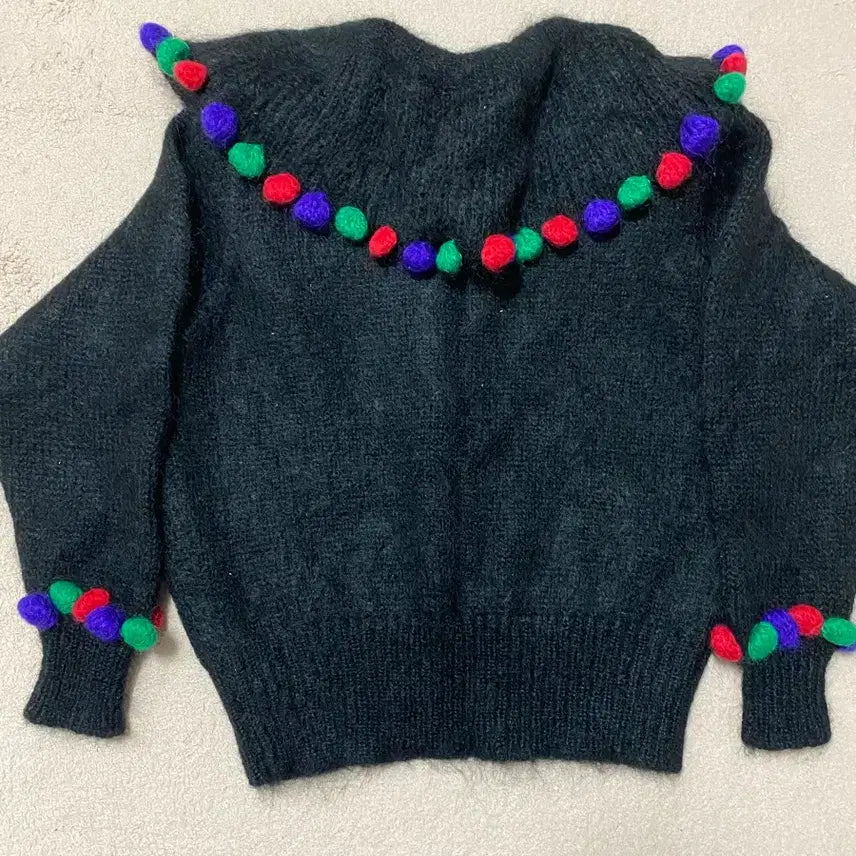 [BUNJANG] Pom-Pom Collar Cardigan / 폼폼이 카라 가디건