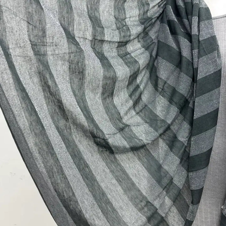 [BUNJANG] Vintage Striped Gray Scarf / 빈티지 스트라이프 그레이 스카프 머플러 목도리