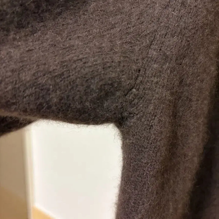 [BUNJANG] Nothing Written Brown Wool Raccoon Angora Knit Top / 낫띵리튼 브라운 울 라쿤 앙고라 니트반팔