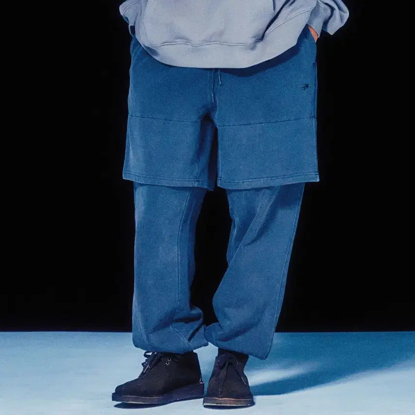[BUNJANG] Niceghostclub Pigment Layered Sweat Pants / 나이스고스트클럽 피그먼트 레이어드 스웨트 팬츠