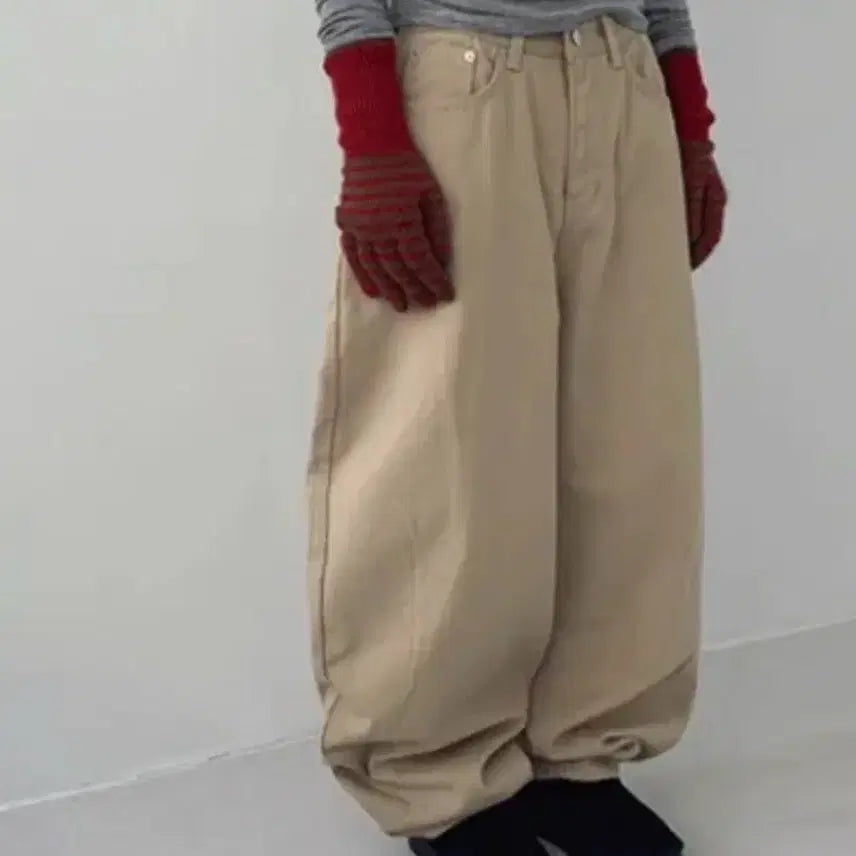 [BUNJANG] Daily Jyu Yung Gi-mo Wide Cotton Pants / (절판상품 / 데일리쥬) 웨이커 융기모 와이드 코튼 팬츠