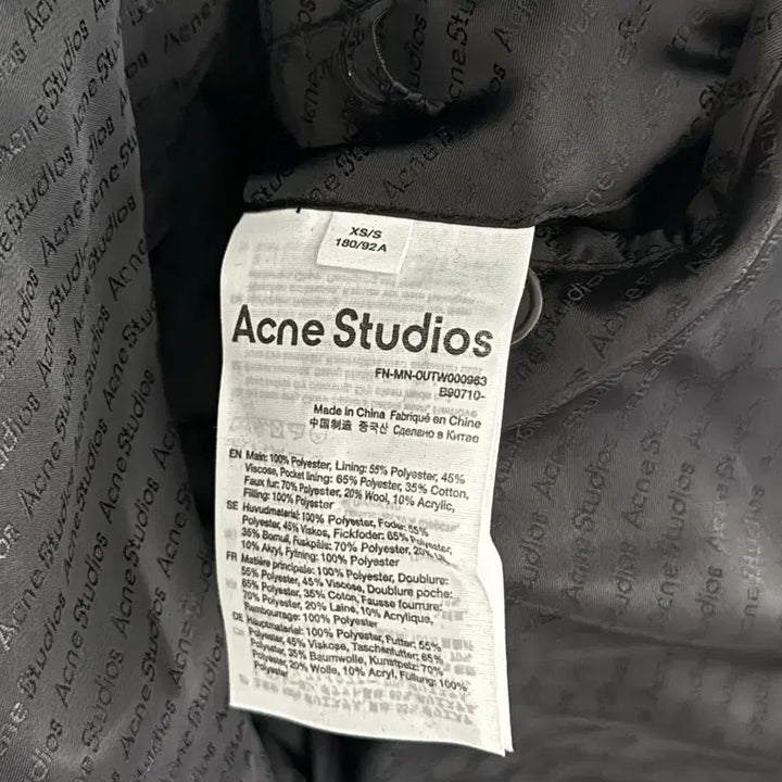 [BUNJANG] Acne Studios Fur Collar Bomber Jacket / 아크네 스튜디오 퍼 카라 봄버 자켓 XS/S (180/92A)