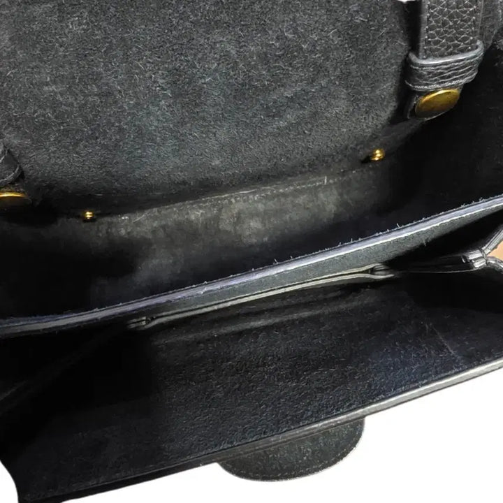 [BUNJANG] Mulberry Selwood Black Leather Handbag / 멀버리 블랙 레더 금장 핸드백 셀우드백