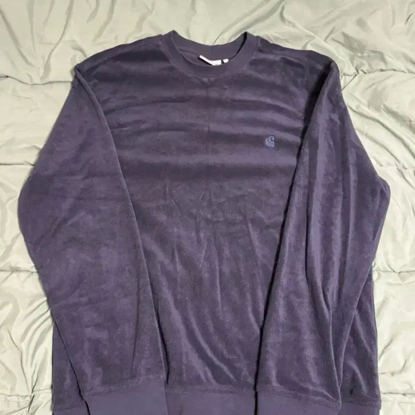 [SOLD OUT] 칼하트 벨벳 맨투맨 네이비 XL