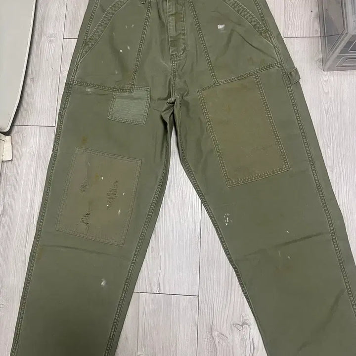 [BUNJANG] Military Patchwork Painting Pants L Size / 밀리터리 페인팅 패치워크 팬츠 L사이즈