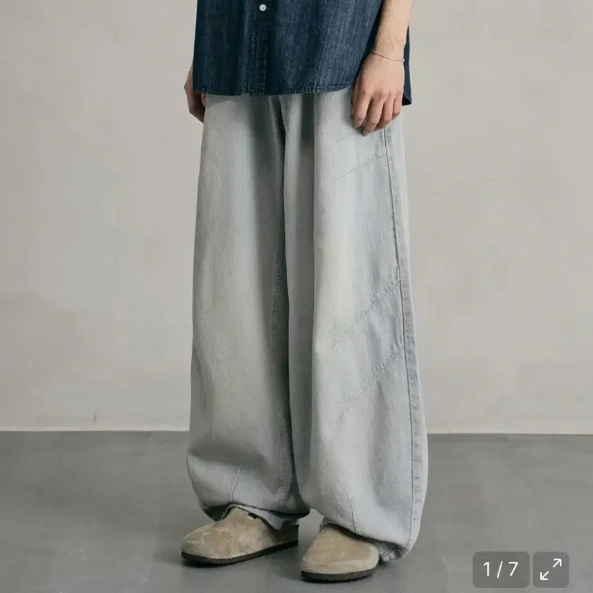 [BUNJANG] DKET Denim Wide Pants 30 / 데케트 라이트 데님 와이드 팬츠 30