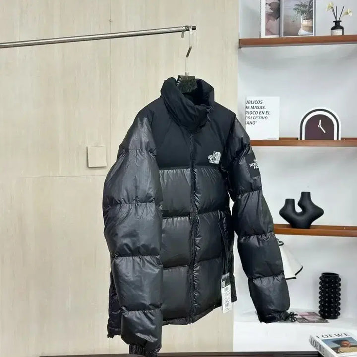 [BUNJANG] 1996 North Face Big Check Padded Jacket Black / 북면 1996 한국판 빅체크 완장 패딩 블랙
