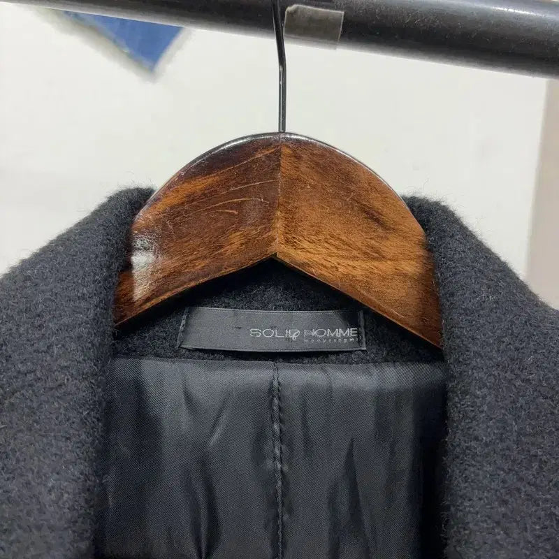 [BUNJANG] Solid Homme Classic Belted Llama Wool Half Coat / (95) 솔리드옴므 캐주얼 클래식 벨티드 라마 울 하프 코트
