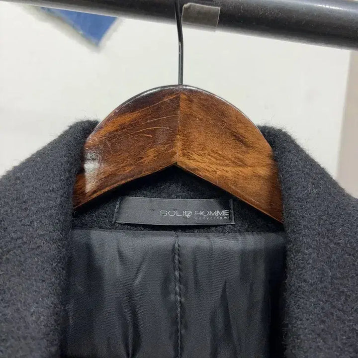 [BUNJANG] Solid Homme Classic Belted Llama Wool Half Coat / (95) 솔리드옴므 캐주얼 클래식 벨티드 라마 울 하프 코트