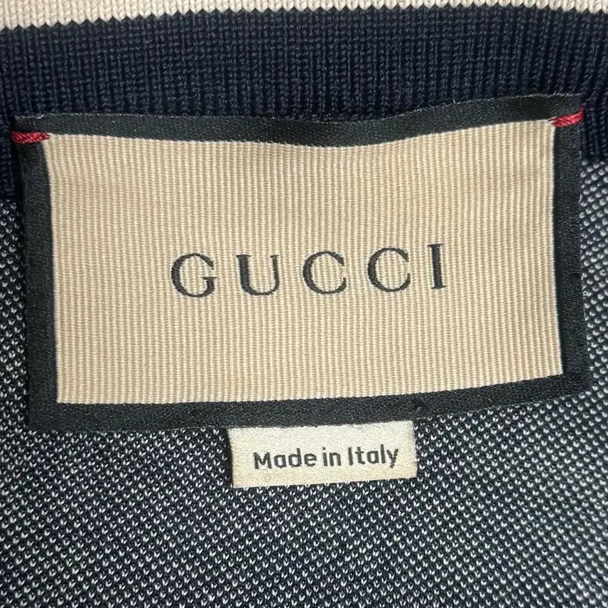 [BUNJANG] Gucci Jacquard Cotton Jacket / 구찌 트레이닝 자카드 코튼 자켓 집업 블루 아이보리