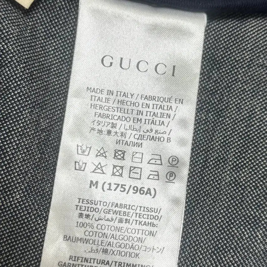 [BUNJANG] Gucci Jacquard Cotton Jacket / 구찌 트레이닝 자카드 코튼 자켓 집업 블루 아이보리