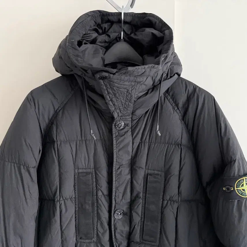 [BUNJANG] Stone Island Long Padded Jacket / 스톤아일랜드 블랙 롱 패딩 M
