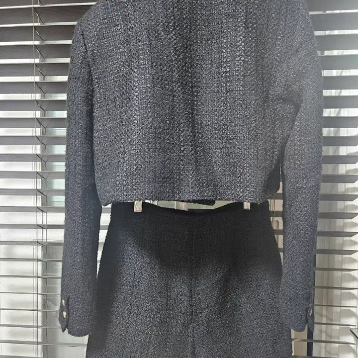 [BUNJANG] ZARA Black Tweed Setup (Jacket + Shorts) / 자라 블랙 트위드 셋업 (자켓+반바지)