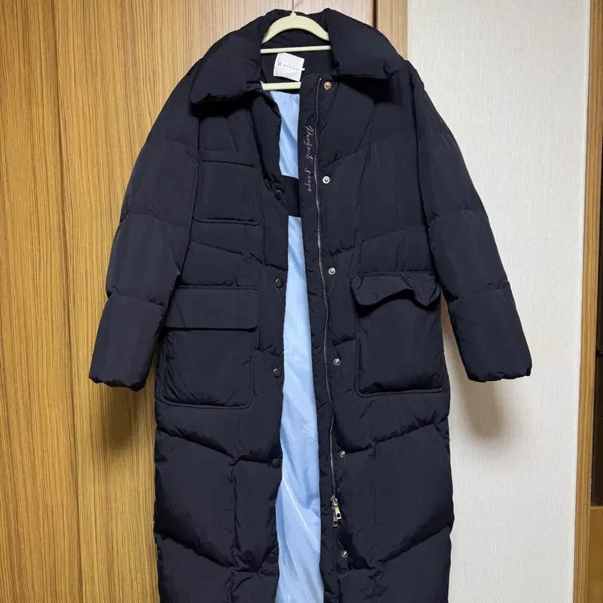 [BUNJANG] It MICHAA Out Pocket Goose Down Long Padding 55 / 잇미샤 아웃포켓 구스다운 롱패딩55