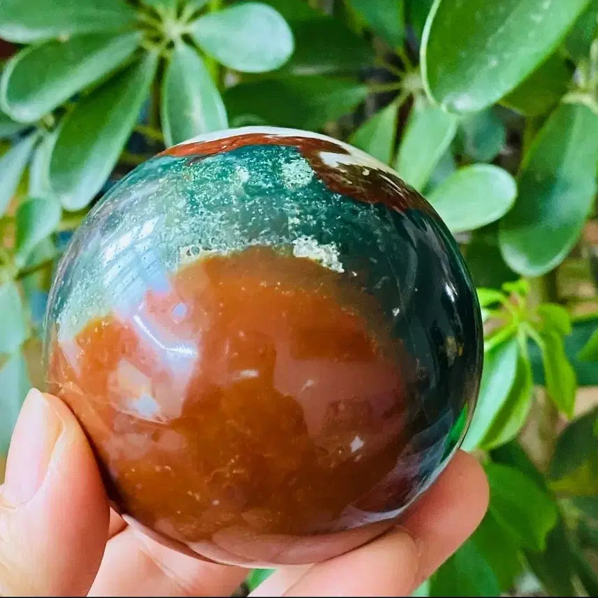 [BUNJANG] Jade Agate Peacock Stone Object / 벽옥 마노 공작 원석 구슬 오브제