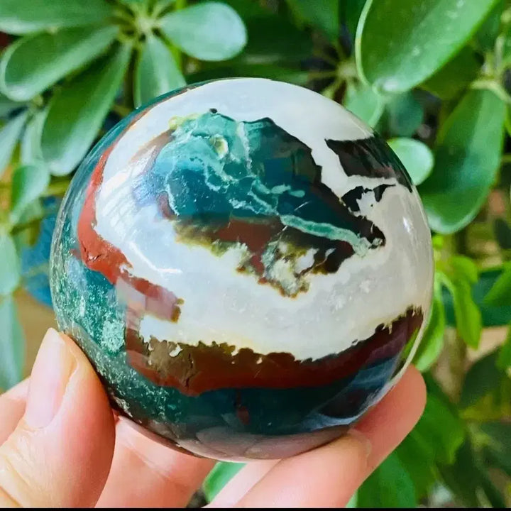 [BUNJANG] Jade Agate Peacock Stone Object / 벽옥 마노 공작 원석 구슬 오브제