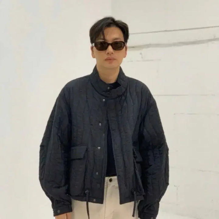 [BUNJANG] Unaffected Quilted Blouson Jacket Navy / [L] 언어펙티드 21fw 퀼티드 퀼팅 블루종 자켓 네이비