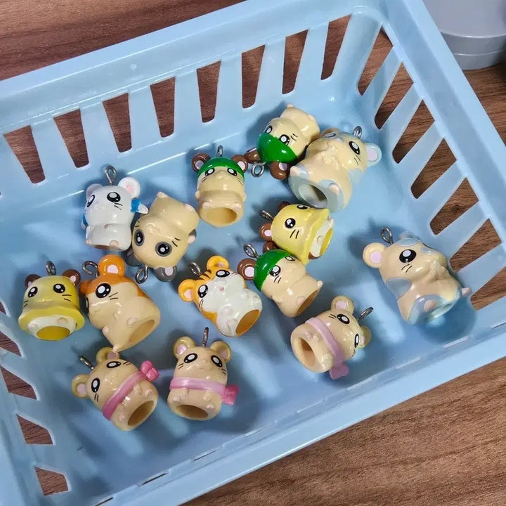 [BUNJANG] Hamster Mini Figure Keychain Pencil Sharpener / 고전 햄토리 미니 키링 피규어 연필깍지