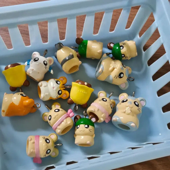 [BUNJANG] Hamster Mini Figure Keychain Pencil Sharpener / 고전 햄토리 미니 키링 피규어 연필깍지