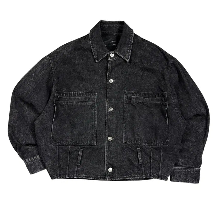 [BUNJANG] Maison Mineed Black Denim Jacket / 메종 미네드 블랙컬러 데님 자켓