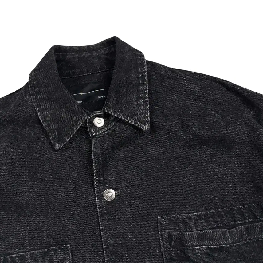[BUNJANG] Maison Mineed Black Denim Jacket / 메종 미네드 블랙컬러 데님 자켓