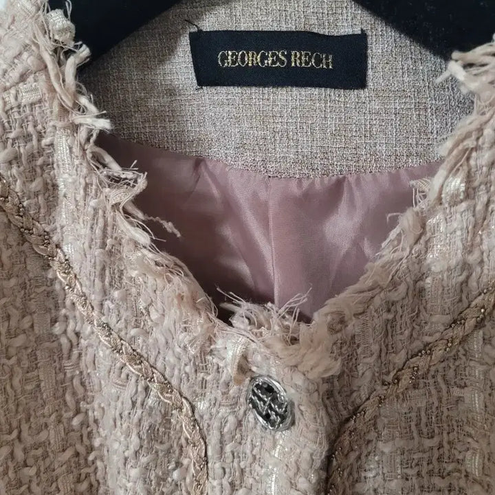 [SOLD OUT] 조르쥬 레쉬 트위드 베스트 핑크