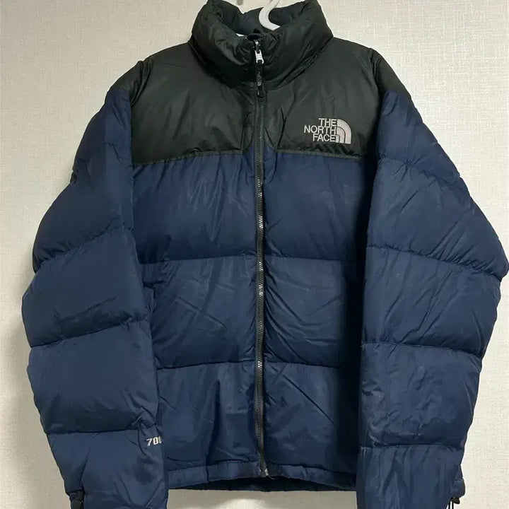 [BUNJANG] The North Face Nuptse 700 Goose Down Padded Jacket Navy Gray / 노스페이스 구스다운 눕시 패딩 700 네이비 그레이 100 L