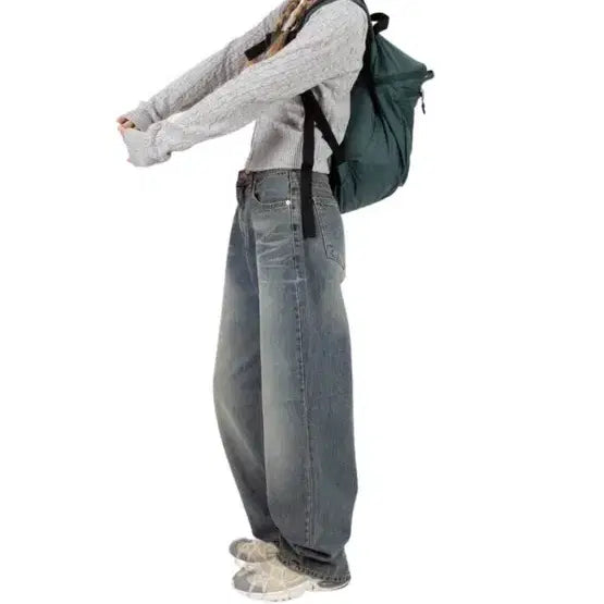 [BUNJANG] Rit Kim Tween Cat Wide Jeans / 릿킴 tween cat wide jeans (도매택 OOTJ)