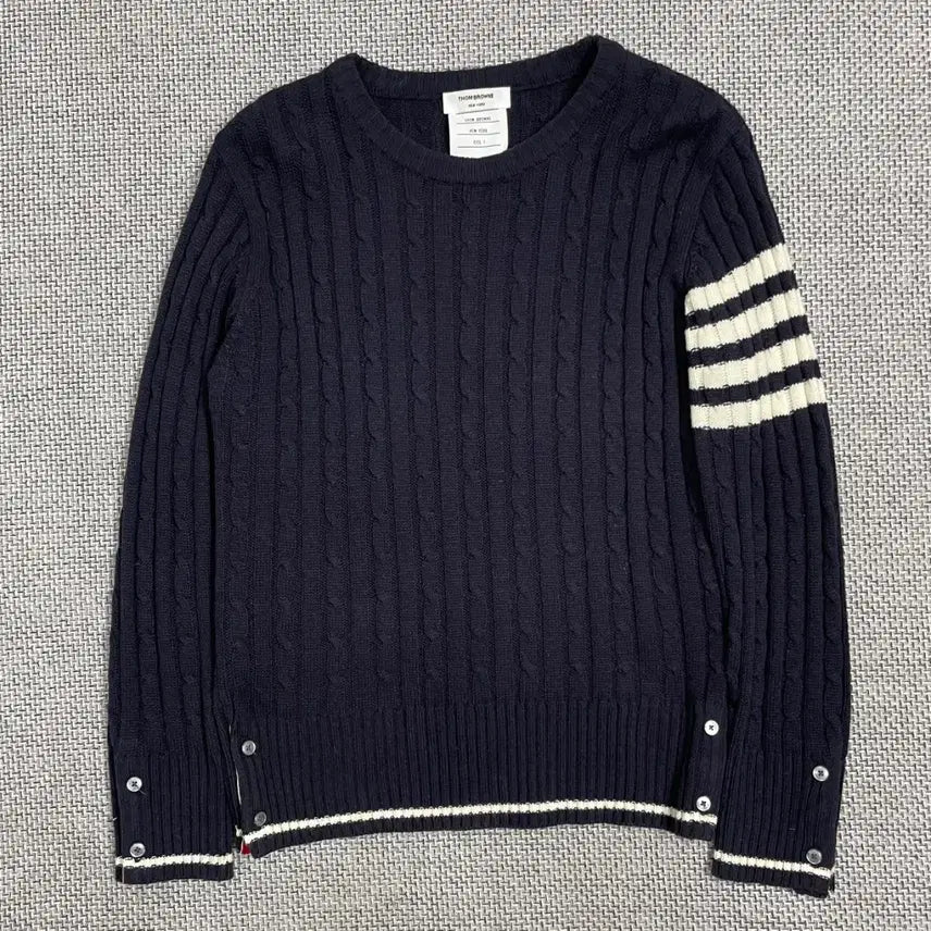 [BUNJANG] Thom Browne Navy Cable Knit Sweater / 톰브라운 네이비 케이블 니트 스웨터