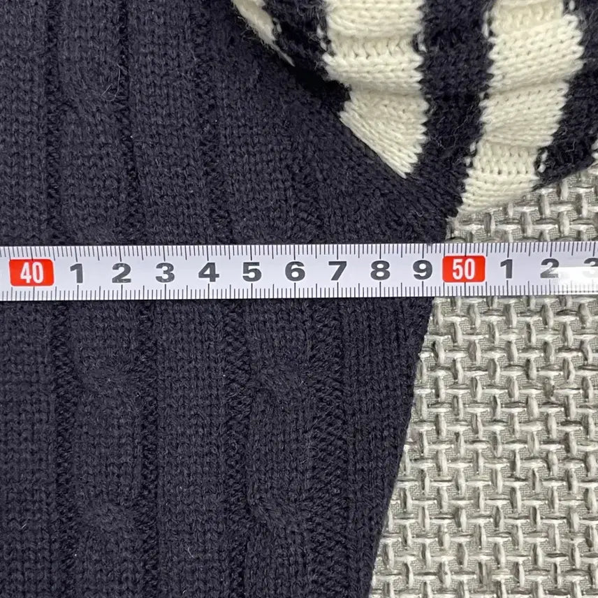 [BUNJANG] Thom Browne Navy Cable Knit Sweater / 톰브라운 네이비 케이블 니트 스웨터