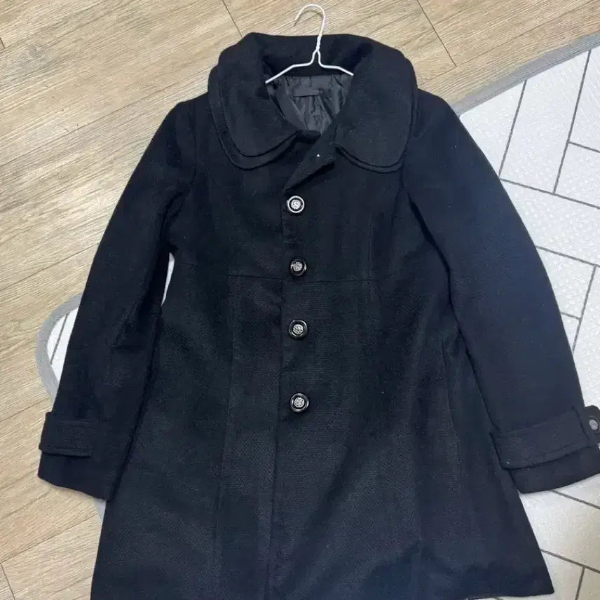 [BUNJANG] Black Wool Coat - Women's / 블랙 모직 코트 여성용