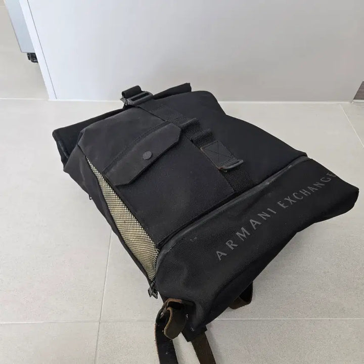[BUNJANG] Armani Exchange Roll Top Backpack Black / 주말특가!!  아르마니 익스체인지 롤탑 백팩 블랙