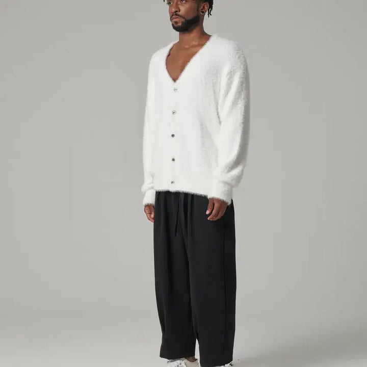 [BUNJANG] TENER Basic Fur Mohair Cardigan / 테네르(TENER) 베이직 퍼 모헤어 가디건