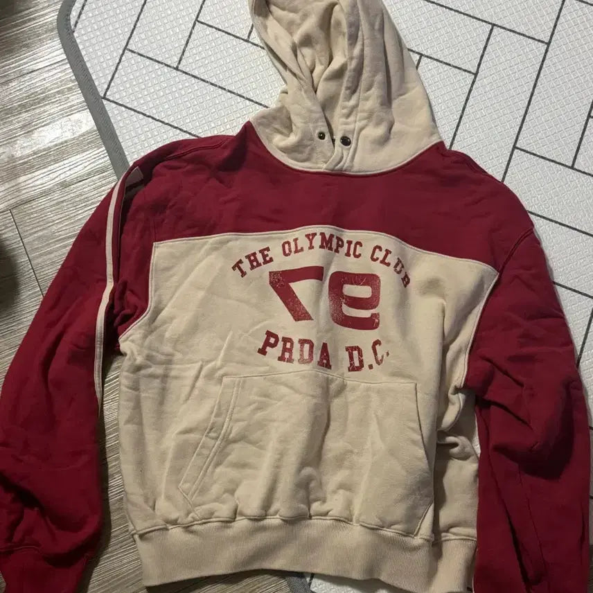 [BUNJANG] Freenda Hoodie Cream/Wine / 디자이너 브랜드 후드티 크림/와인