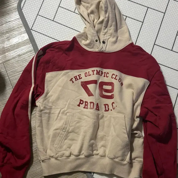 [BUNJANG] Freenda Hoodie Cream/Wine / 디자이너 브랜드 후드티 크림/와인