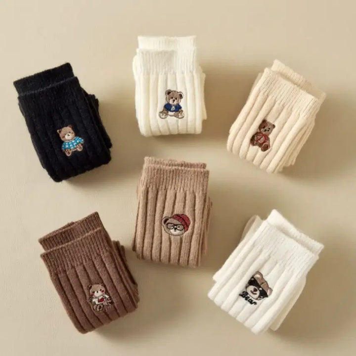 [BUNJANG] Wool Cashmere Embroidered Socks Set / 더길어진 울캐시미어 고급자수양말 6개세트