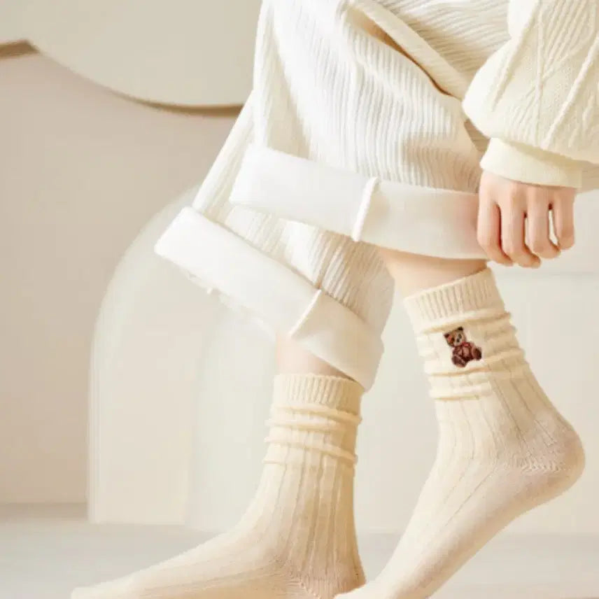 [BUNJANG] Wool Cashmere Embroidered Socks Set / 더길어진 울캐시미어 고급자수양말 6개세트