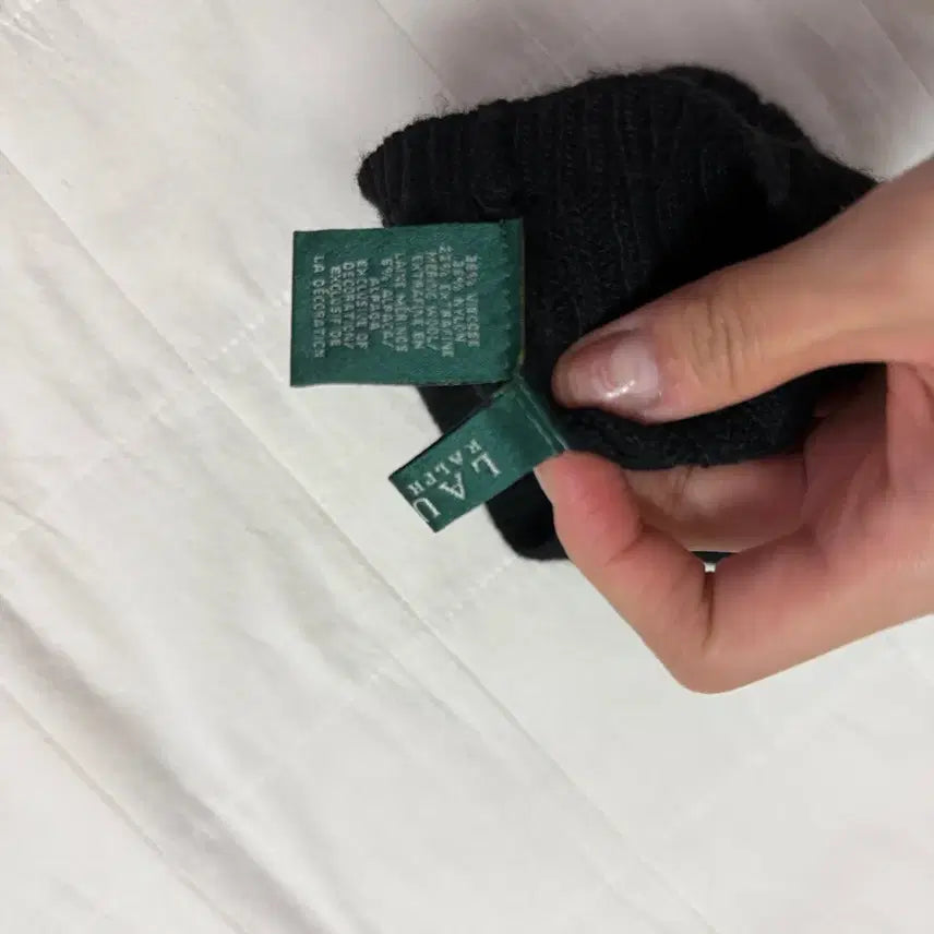 [BUNJANG] Lauren Ralph Lauren Black Beanie / 로렌 랄프로렌 폴로 여성 검정 비니