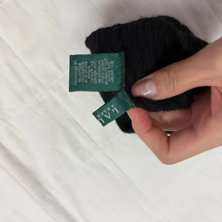 [BUNJANG] Lauren Ralph Lauren Black Beanie / 로렌 랄프로렌 폴로 여성 검정 비니
