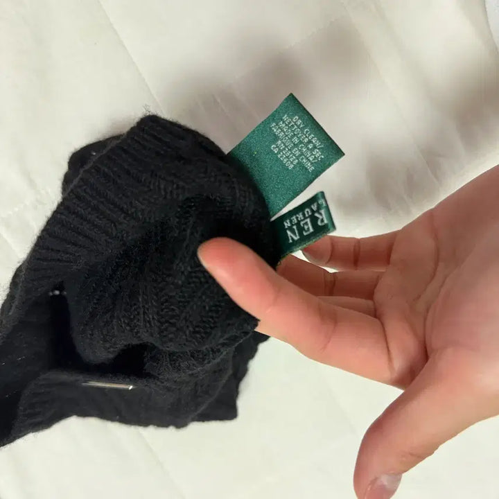 [BUNJANG] Lauren Ralph Lauren Black Beanie / 로렌 랄프로렌 폴로 여성 검정 비니