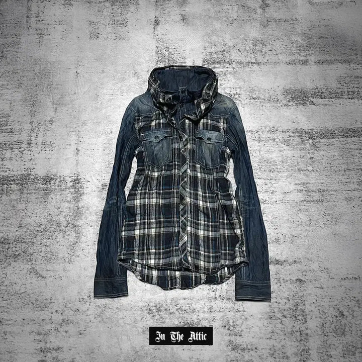 [BUNJANG] 00s Wrinkled Denim Shirt / (in the attic) 00s wrinkled denim shirt