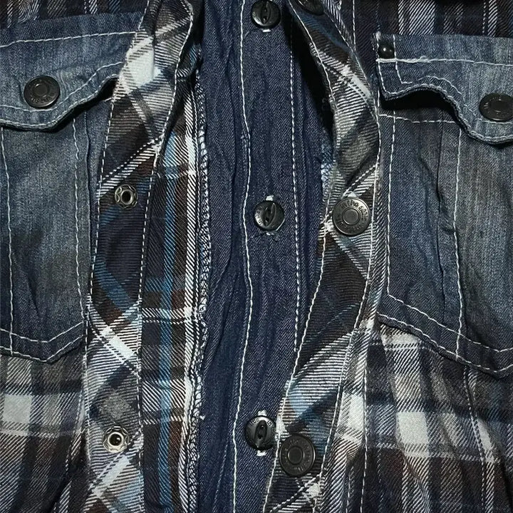 [BUNJANG] 00s Wrinkled Denim Shirt / (in the attic) 00s wrinkled denim shirt